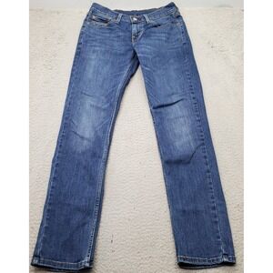 Levi's Jeans Mens 28x32 Blue Denim Faded Low Rise Red Tab Whiskered Skinny Leg